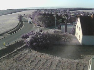 Obec Ježkovice - Vjezd do obce ze severu - 27.5.2026 v 06:30 Obec Ježkovice - Vjezd do obce ze severu - 27.5.2026 v 06:30
