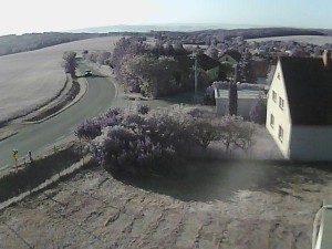 Obec Ježkovice - Vjezd do obce ze severu - 27.5.2026 v 07:15 Obec Ježkovice - Vjezd do obce ze severu - 27.5.2026 v 07:15