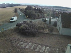 Vjezd do obce ze severu