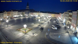 Město Kroměříž - Velké náměstí - 16.4.2026 v 05:15 Město Kroměříž - Velké náměstí - 16.4.2026 v 05:15