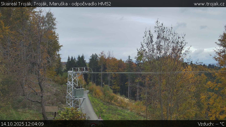 Skiareál Troják - Troják, Maruška - odpočivadlo HM52 - 14.10.2025 v 12:04 Skiareál Troják - Troják, Maruška - odpočivadlo HM52 - 14.10.2025 v 12:04
