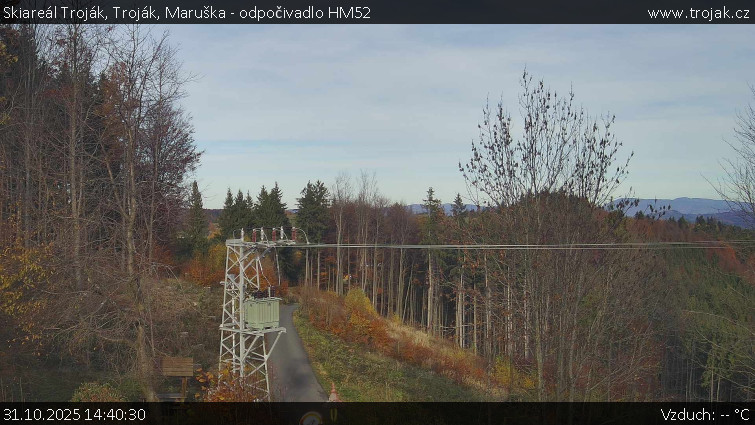 Skiareál Troják - Troják, Maruška - odpočivadlo HM52 - 31.10.2025 v 14:40 Skiareál Troják - Troják, Maruška - odpočivadlo HM52 - 31.10.2025 v 14:40