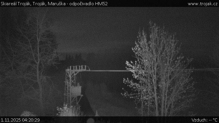 Skiareál Troják - Troják, Maruška - odpočivadlo HM52 - 1.11.2025 v 04:20 Skiareál Troják - Troják, Maruška - odpočivadlo HM52 - 1.11.2025 v 04:20