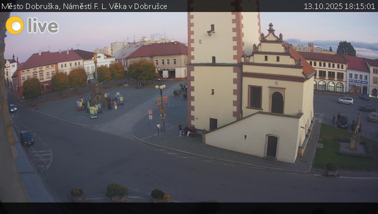 Město Dobruška - Náměstí F. L. Věka v Dobrušce - 13.10.2025 v 18:15 Město Dobruška - Náměstí F. L. Věka v Dobrušce - 13.10.2025 v 18:15