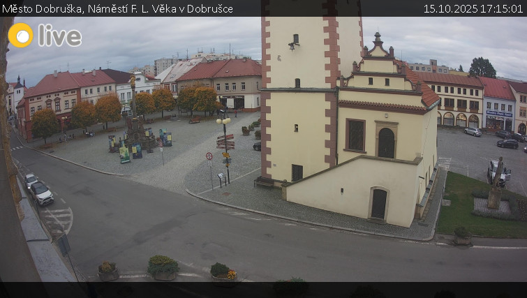Město Dobruška - Náměstí F. L. Věka v Dobrušce - 15.10.2025 v 17:15 Město Dobruška - Náměstí F. L. Věka v Dobrušce - 15.10.2025 v 17:15