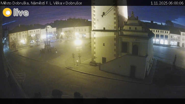 Město Dobruška - Náměstí F. L. Věka v Dobrušce - 1.11.2025 v 06:00 Město Dobruška - Náměstí F. L. Věka v Dobrušce - 1.11.2025 v 06:00