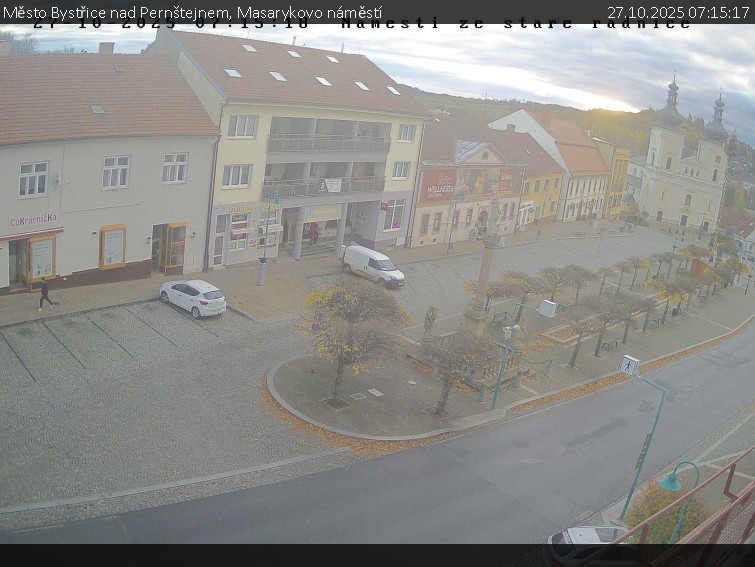 Město Bystřice nad Pernštejnem - Masarykovo náměstí  - 27.10.2025 v 07:15 Město Bystřice nad Pernštejnem - Masarykovo náměstí  - 27.10.2025 v 07:15