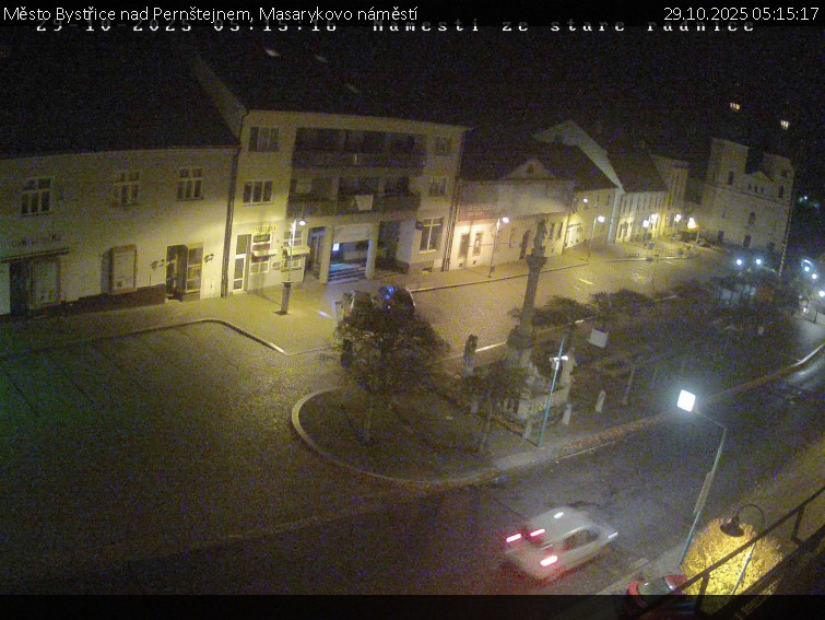 Město Bystřice nad Pernštejnem - Masarykovo náměstí  - 29.10.2025 v 05:15 Město Bystřice nad Pernštejnem - Masarykovo náměstí  - 29.10.2025 v 05:15