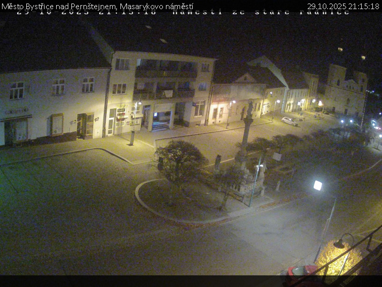 Město Bystřice nad Pernštejnem - Masarykovo náměstí  - 29.10.2025 v 21:15 Město Bystřice nad Pernštejnem - Masarykovo náměstí  - 29.10.2025 v 21:15