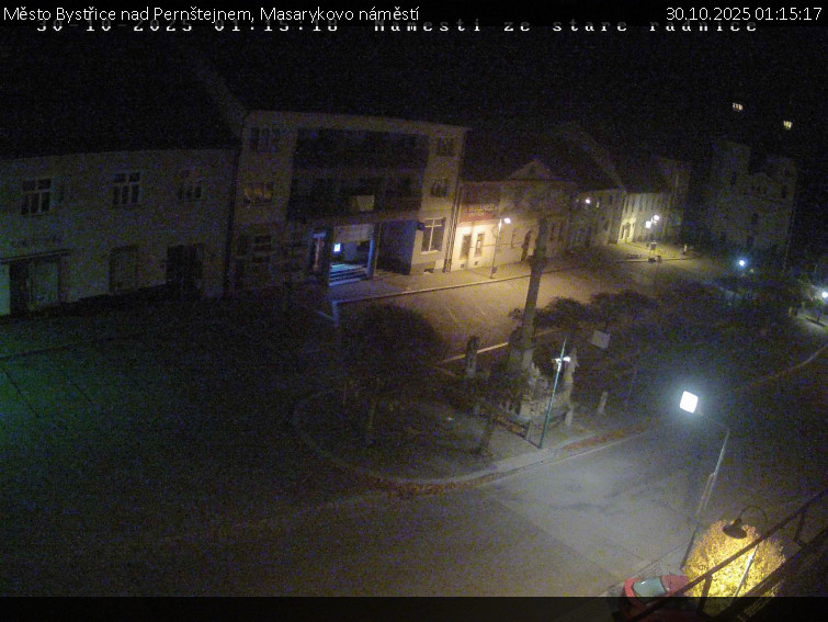 Město Bystřice nad Pernštejnem - Masarykovo náměstí  - 30.10.2025 v 01:15 Město Bystřice nad Pernštejnem - Masarykovo náměstí  - 30.10.2025 v 01:15