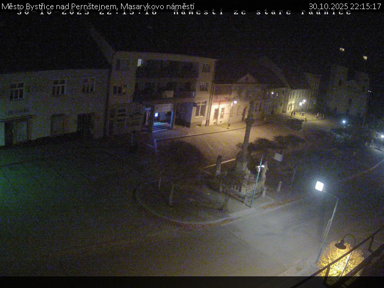 Město Bystřice nad Pernštejnem - Masarykovo náměstí  - 30.10.2025 v 22:15 Město Bystřice nad Pernštejnem - Masarykovo náměstí  - 30.10.2025 v 22:15