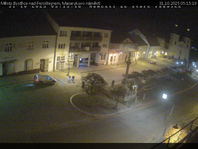 Město Bystřice nad Pernštejnem - Masarykovo náměstí  - 31.10.2025 v 05:15 Město Bystřice nad Pernštejnem - Masarykovo náměstí  - 31.10.2025 v 05:15