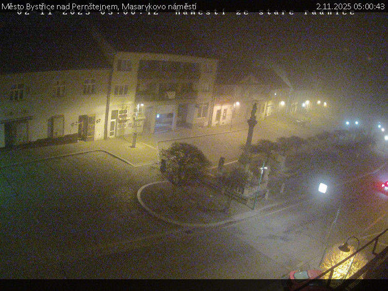 Město Bystřice nad Pernštejnem - Masarykovo náměstí - 2.11.2025 v 05:00 Město Bystřice nad Pernštejnem - Masarykovo náměstí - 2.11.2025 v 05:00