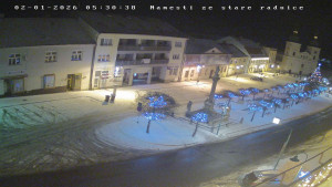 Město Bystřice nad Pernštejnem - Masarykovo náměstí - 2.1.2026 v 05:30 Město Bystřice nad Pernštejnem - Masarykovo náměstí - 2.1.2026 v 05:30