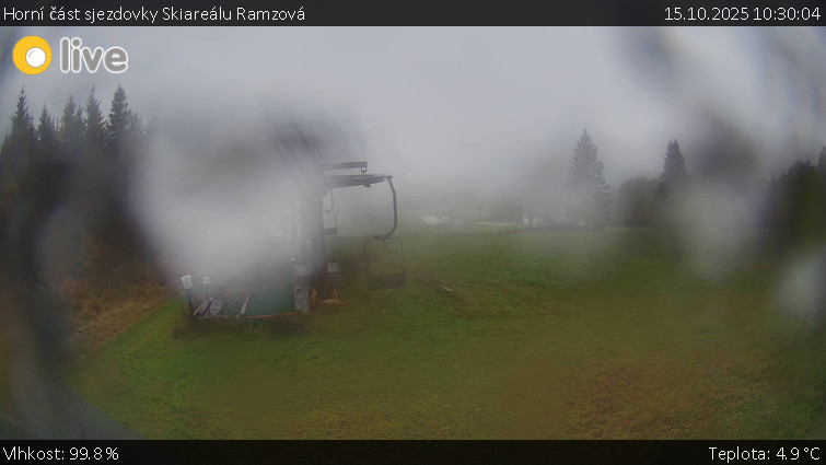 Horské atrakce Ramzová - Horní část sjezdovky Skiareálu Ramzová - 15.10.2025 v 10:30 Horské atrakce Ramzová - Horní část sjezdovky Skiareálu Ramzová - 15.10.2025 v 10:30