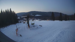 Horní část sjezdovky Skiareálu Ramzová