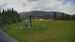Oberer Teil der Skipiste im Skigebiet Ramzová