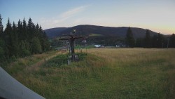 Upper part of the ski slope at the Ramzová Ski Resort