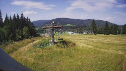 Upper part of the ski slope at the Ramzová Ski Resort