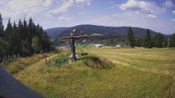 Upper part of the ski slope at the Ramzová Ski Resort