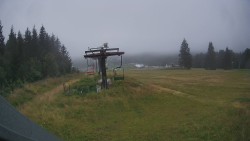 Upper part of the ski slope at the Ramzová Ski Resort