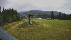 Upper part of the ski slope at the Ramzová Ski Resort