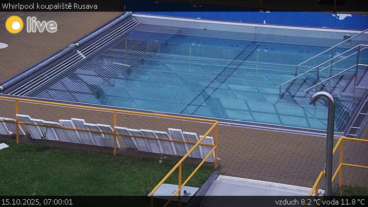 Koupaliště Rusava - Whirlpool koupaliště Rusava - 15.10.2025 v 07:00 Koupaliště Rusava - Whirlpool koupaliště Rusava - 15.10.2025 v 07:00