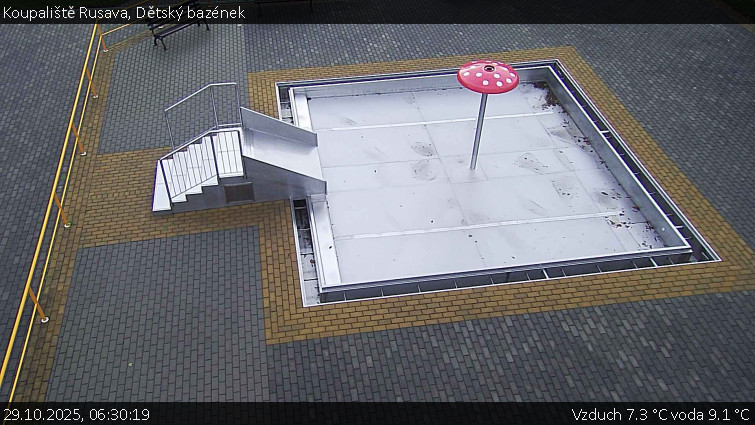 Koupaliště Rusava - Dětský bazének - 29.10.2025 v 06:30 Koupaliště Rusava - Dětský bazének - 29.10.2025 v 06:30
