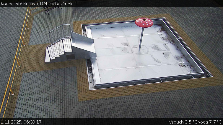 Koupaliště Rusava - Dětský bazének - 1.11.2025 v 06:30 Koupaliště Rusava - Dětský bazének - 1.11.2025 v 06:30