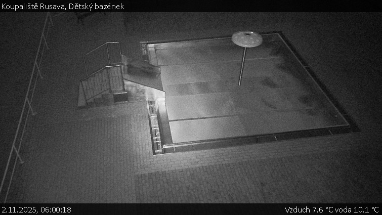Koupaliště Rusava - Dětský bazének - 2.11.2025 v 06:00 Koupaliště Rusava - Dětský bazének - 2.11.2025 v 06:00