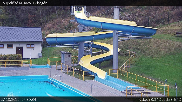 Koupaliště Rusava - Tobogán - 27.10.2025 v 07:30 Koupaliště Rusava - Tobogán - 27.10.2025 v 07:30
