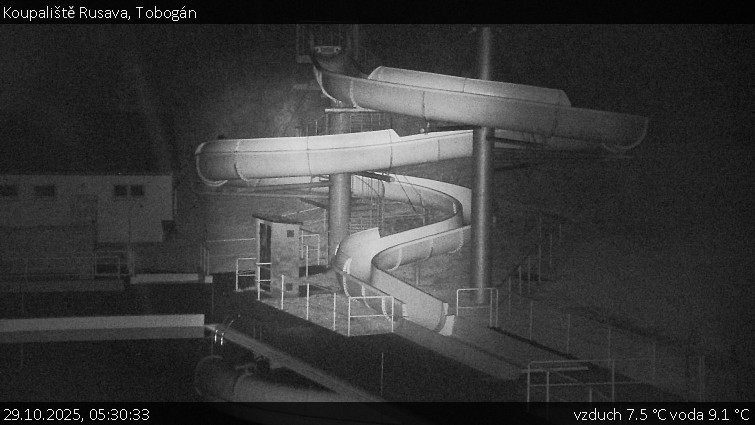 Koupaliště Rusava - Tobogán - 29.10.2025 v 05:30 Koupaliště Rusava - Tobogán - 29.10.2025 v 05:30