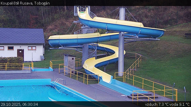 Koupaliště Rusava - Tobogán - 29.10.2025 v 06:30 Koupaliště Rusava - Tobogán - 29.10.2025 v 06:30