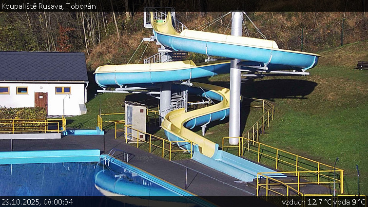 Koupaliště Rusava - Tobogán - 29.10.2025 v 08:00 Koupaliště Rusava - Tobogán - 29.10.2025 v 08:00