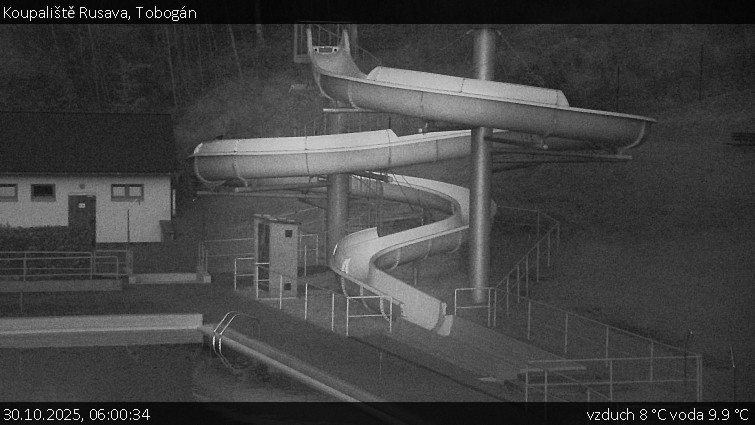 Koupaliště Rusava - Tobogán - 30.10.2025 v 06:00 Koupaliště Rusava - Tobogán - 30.10.2025 v 06:00