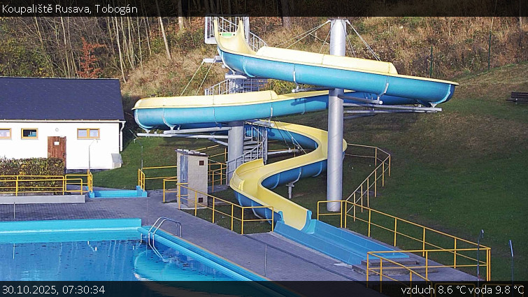 Koupaliště Rusava - Tobogán - 30.10.2025 v 07:30 Koupaliště Rusava - Tobogán - 30.10.2025 v 07:30