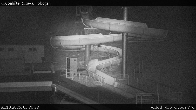 Koupaliště Rusava - Tobogán - 31.10.2025 v 05:30 Koupaliště Rusava - Tobogán - 31.10.2025 v 05:30