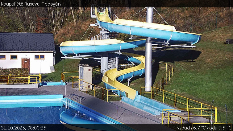Koupaliště Rusava - Tobogán - 31.10.2025 v 08:00 Koupaliště Rusava - Tobogán - 31.10.2025 v 08:00