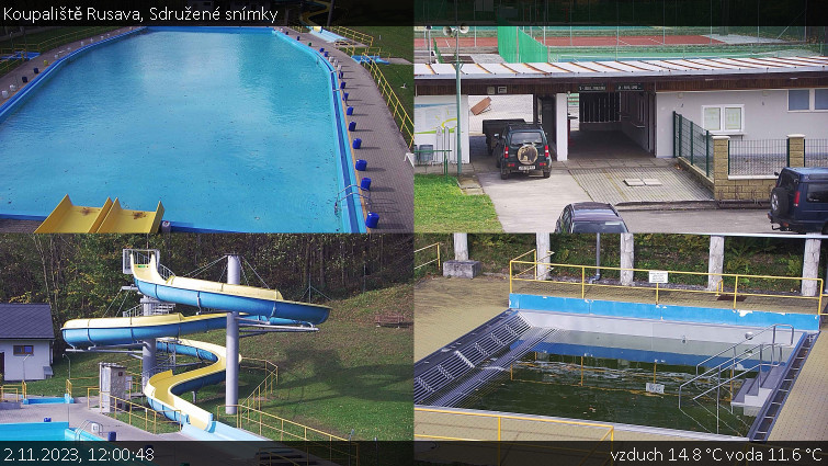 Koupaliště Rusava - Sdružené snímky - 2.11.2023 v 12:00 Koupaliště Rusava - Sdružené snímky - 2.11.2023 v 12:00