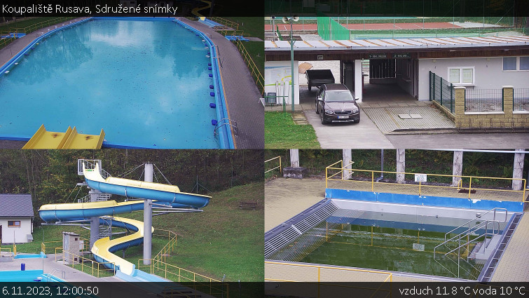Koupaliště Rusava - Sdružené snímky - 6.11.2023 v 12:00 Koupaliště Rusava - Sdružené snímky - 6.11.2023 v 12:00
