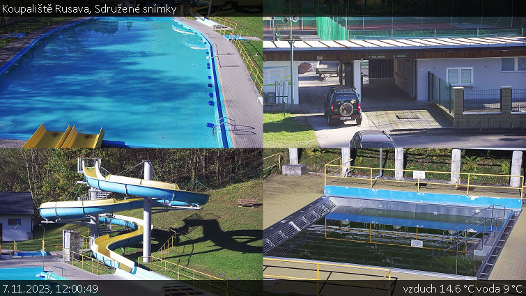 Koupaliště Rusava - Sdružené snímky - 7.11.2023 v 12:00 Koupaliště Rusava - Sdružené snímky - 7.11.2023 v 12:00