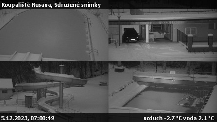 Koupaliště Rusava - Sdružené snímky - 5.12.2023 v 07:00
