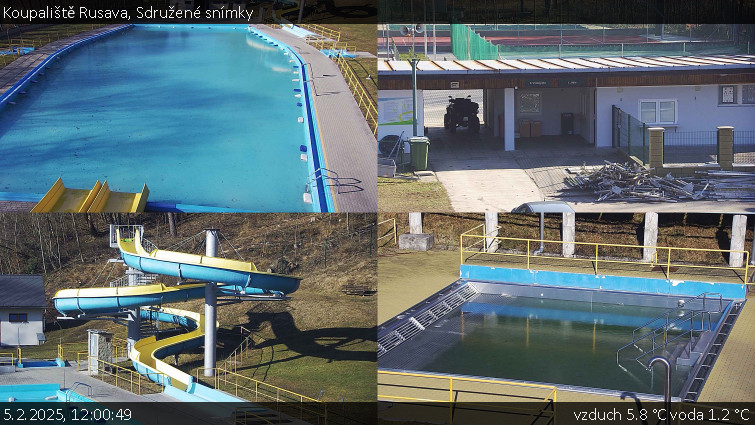 Koupaliště Rusava - Sdružené snímky - 5.2.2025 v 12:00 Koupaliště Rusava - Sdružené snímky - 5.2.2025 v 12:00
