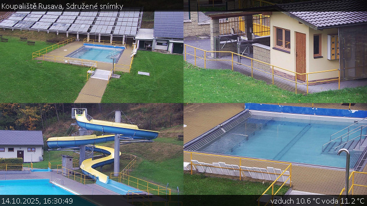 Koupaliště Rusava - Sdružené snímky - 14.10.2025 v 16:30 Koupaliště Rusava - Sdružené snímky - 14.10.2025 v 16:30
