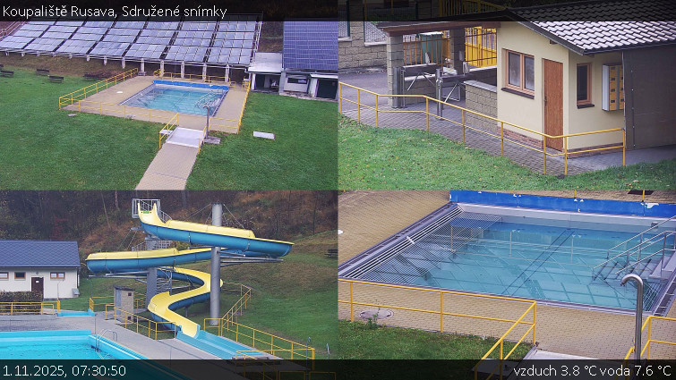 Koupaliště Rusava - Sdružené snímky - 1.11.2025 v 07:30 Koupaliště Rusava - Sdružené snímky - 1.11.2025 v 07:30