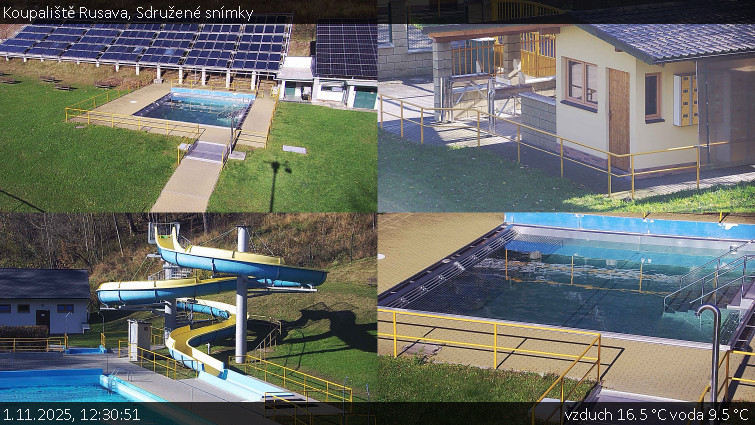 Koupaliště Rusava - Sdružené snímky - 1.11.2025 v 12:30 Koupaliště Rusava - Sdružené snímky - 1.11.2025 v 12:30
