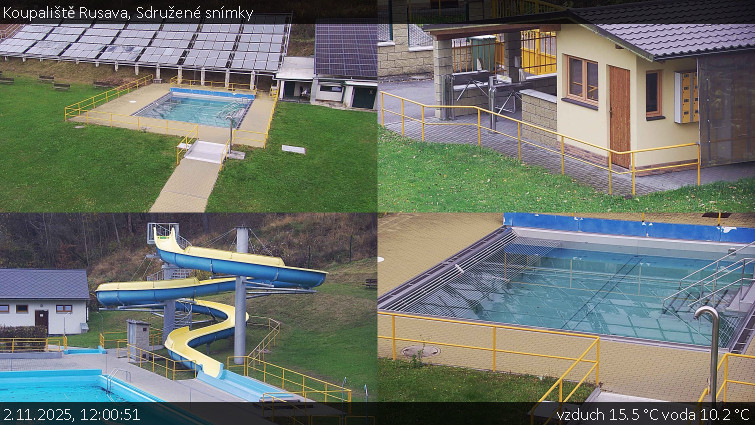 Koupaliště Rusava - Sdružené snímky - 2.11.2025 v 12:00 Koupaliště Rusava - Sdružené snímky - 2.11.2025 v 12:00