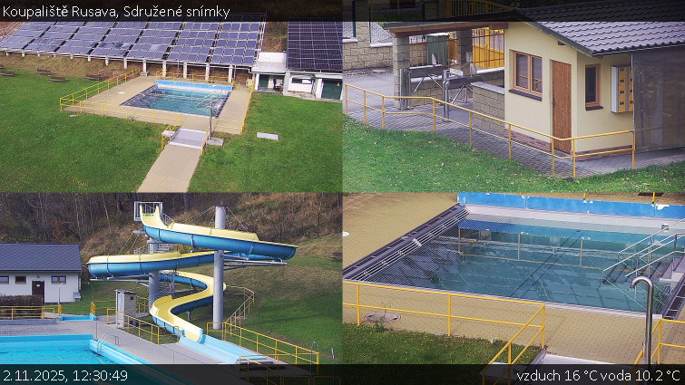 Koupaliště Rusava - Sdružené snímky - 2.11.2025 v 12:30 Koupaliště Rusava - Sdružené snímky - 2.11.2025 v 12:30