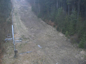 Skiareál Troják - Kamera na svahu B, nástup vleku - 14.3.2023 v 14:09