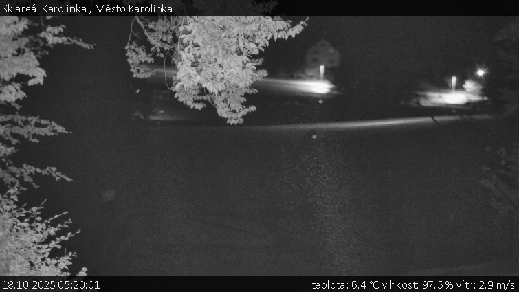 Skiareál Karolinka - Město Karolinka - 18.10.2025 v 05:20 Skiareál Karolinka - Město Karolinka - 18.10.2025 v 05:20